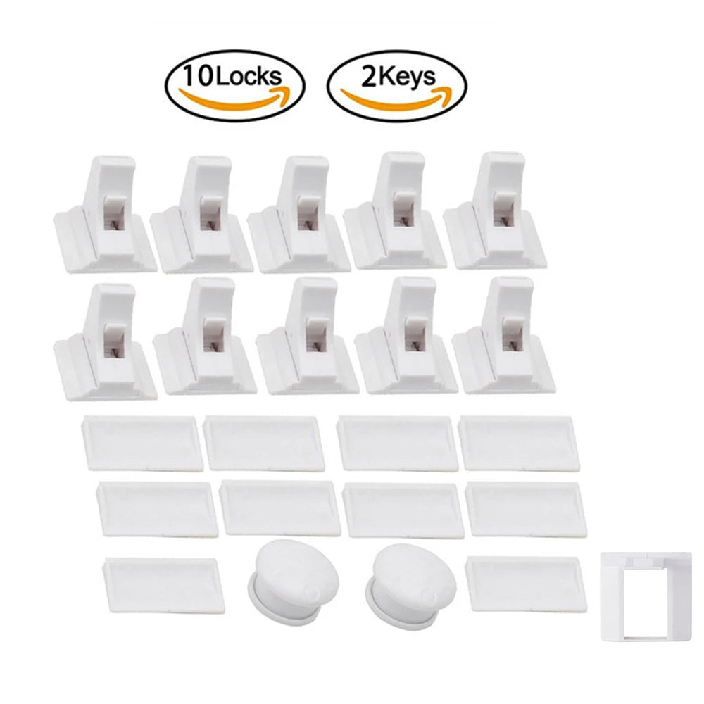 Invisible Magnetic Child Safety Locks for Cabinets and Drawers