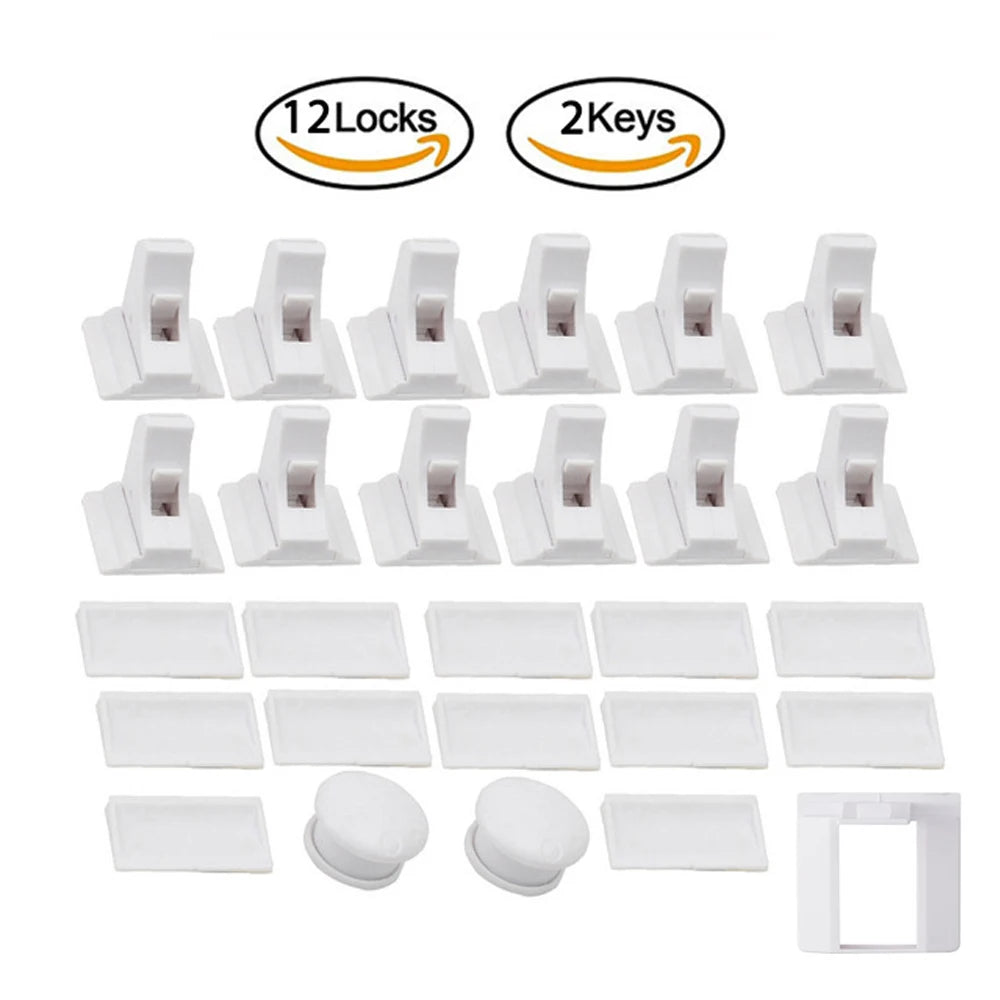 Invisible Magnetic Child Safety Locks for Cabinets and Drawers