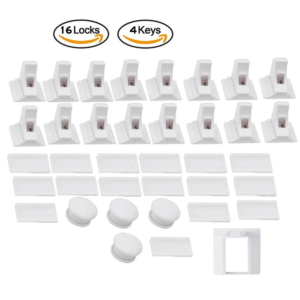 Invisible Magnetic Child Safety Locks for Cabinets and Drawers