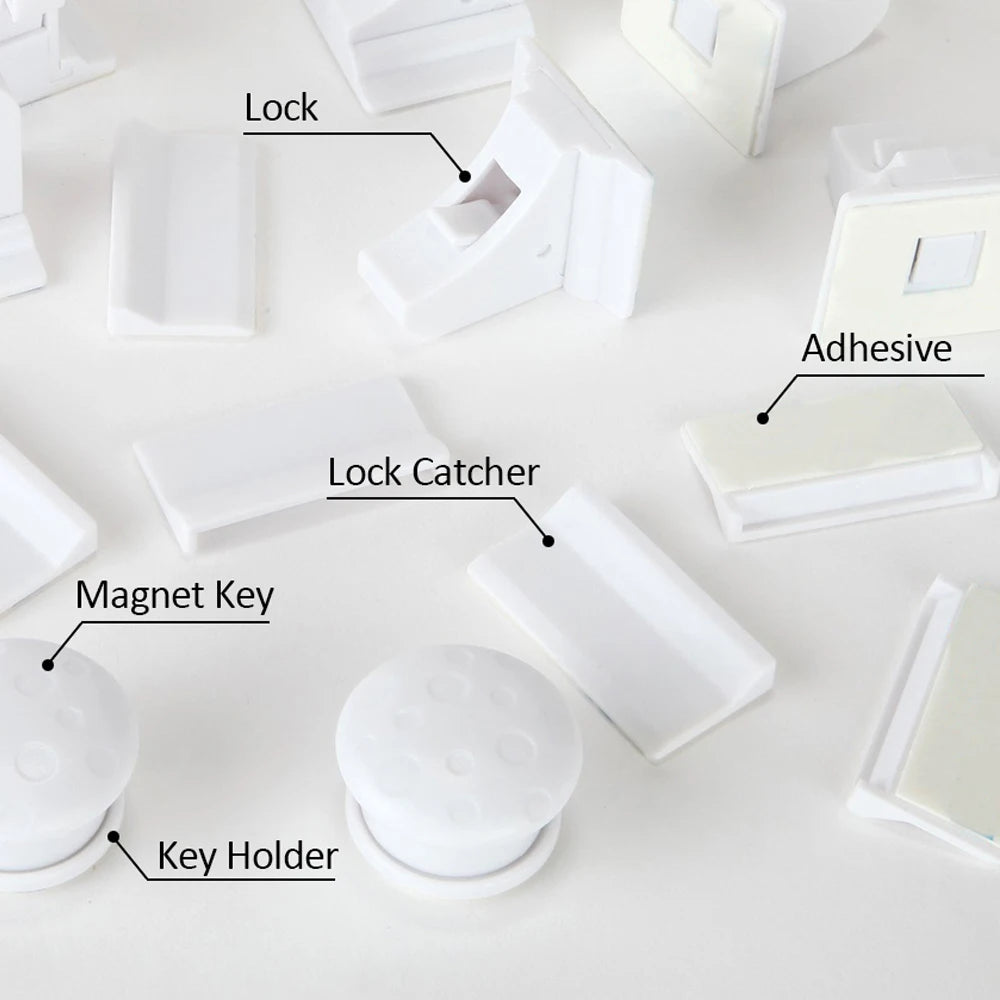 Invisible Magnetic Child Safety Locks for Cabinets and Drawers