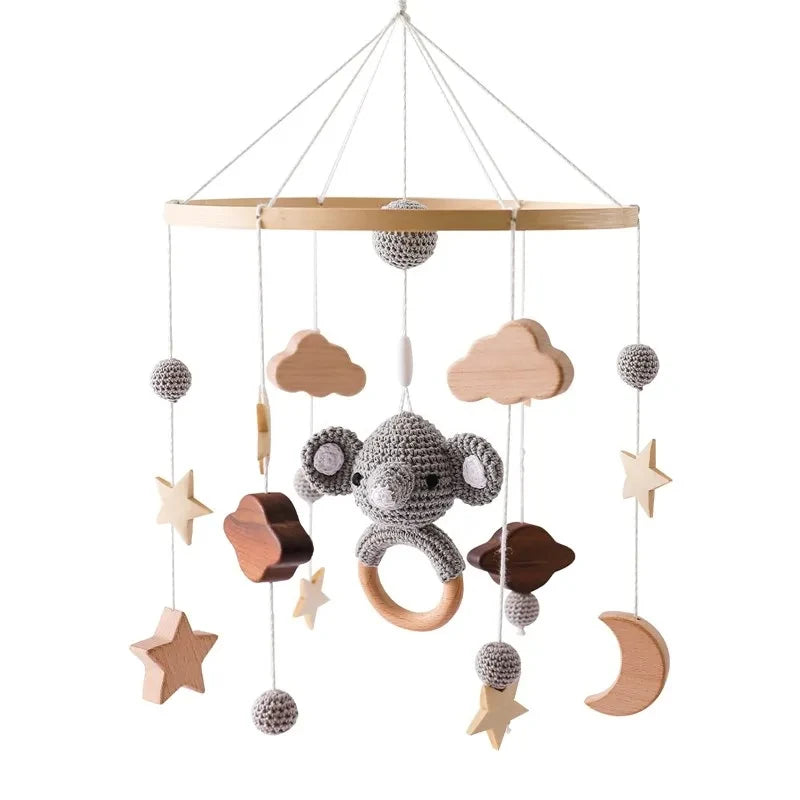 Wooden Baby Crib Bell with Music