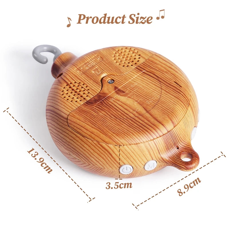Wooden Baby Crib Bell with Music