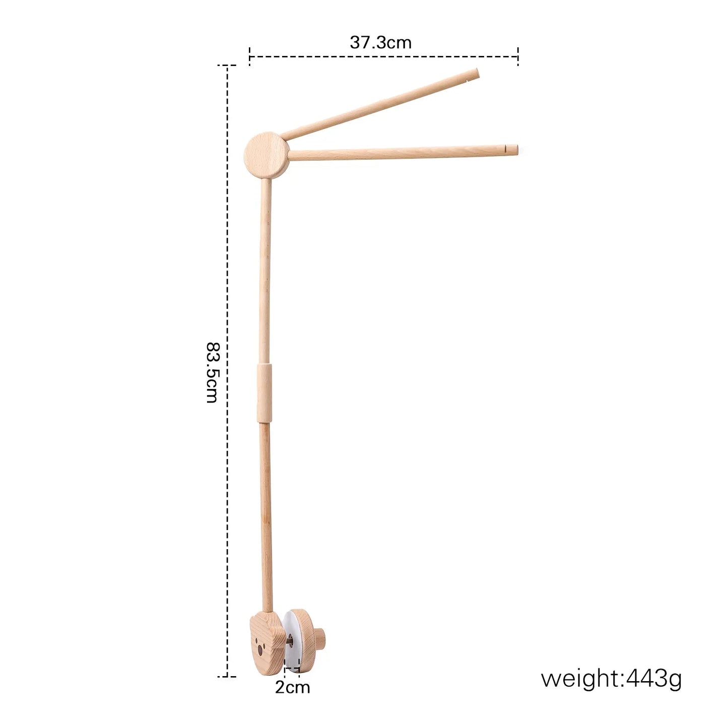 Wooden Baby Crib Bell with Music