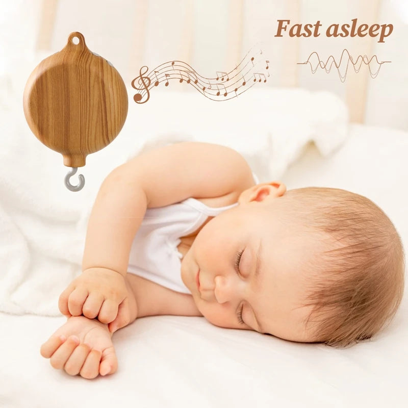 Wooden Baby Crib Bell with Music