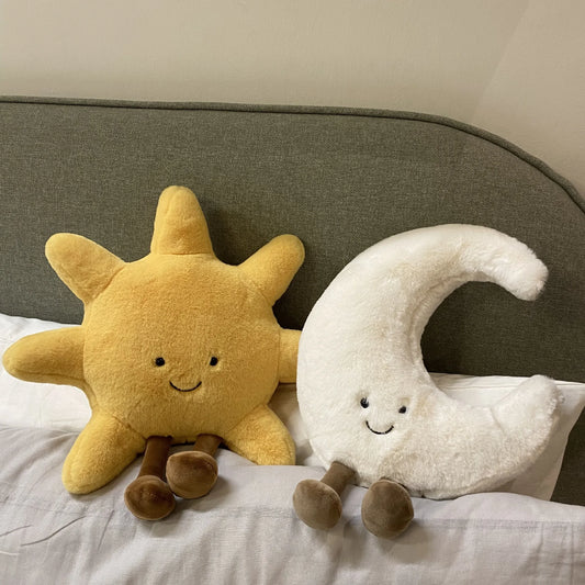 Sunny & Moonlit Smiley Plush Pillows