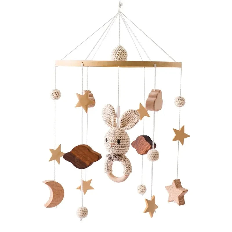 Wooden Baby Crib Bell with Music