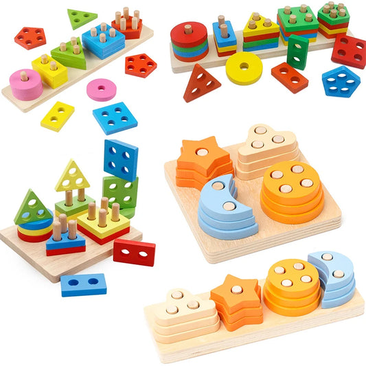 Montessori Wooden Shape and Colour Sorter