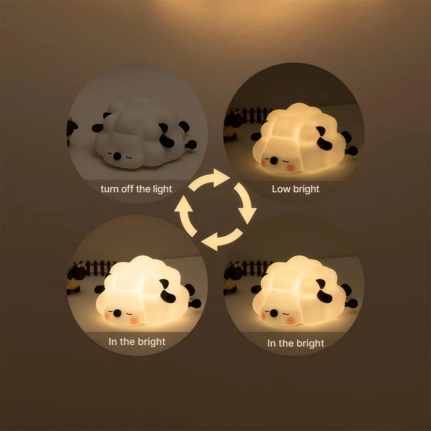 Sheep-Shaped Silicone Night Light