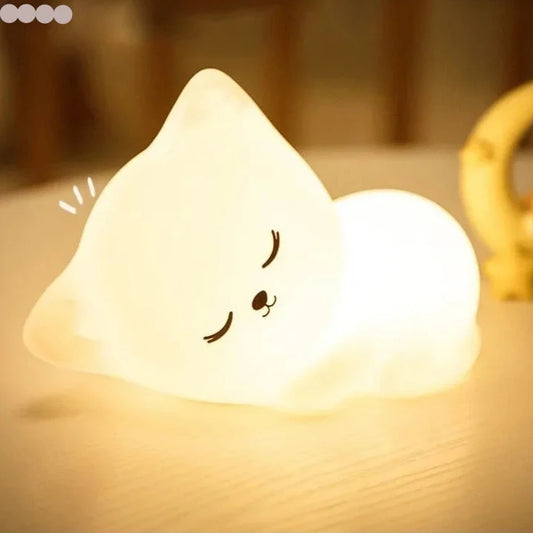 Soft Silicone Cat Night Light