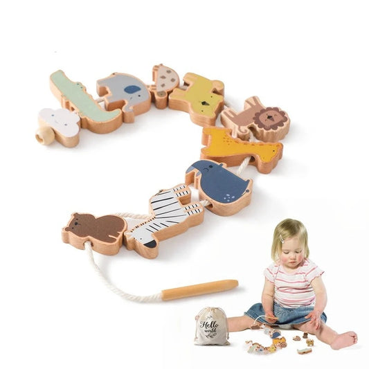 Baby Animal Wooden Stacking Toys